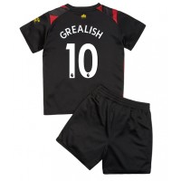 Manchester City Jack Grealish #10 Fußballbekleidung Auswärtstrikot Kinder 2022-23 Kurzarm (+ kurze hosen)